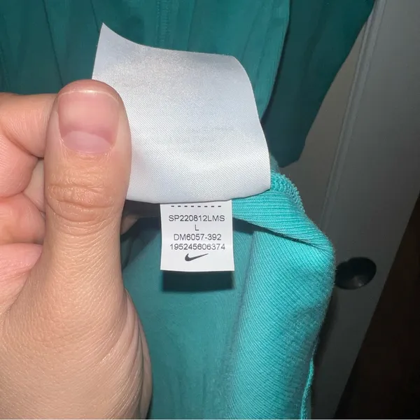 Nike Air Ribbed Long Sleeve Teal 1/2 Zip Athletic Dress - Image 8