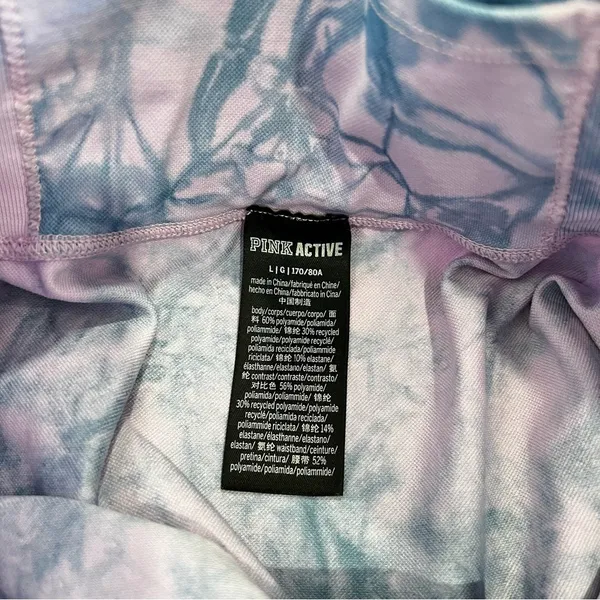 Pink Active Seamless Legging Size Large Tie Dye Purple & Blue - Image 5