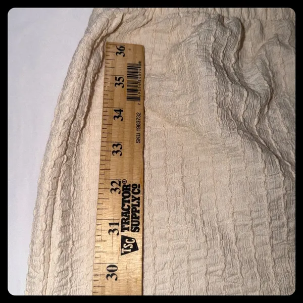 Unbranded Pajama Set Medium Cream‎ Black Trim Seersucker Loungewear - Image 9