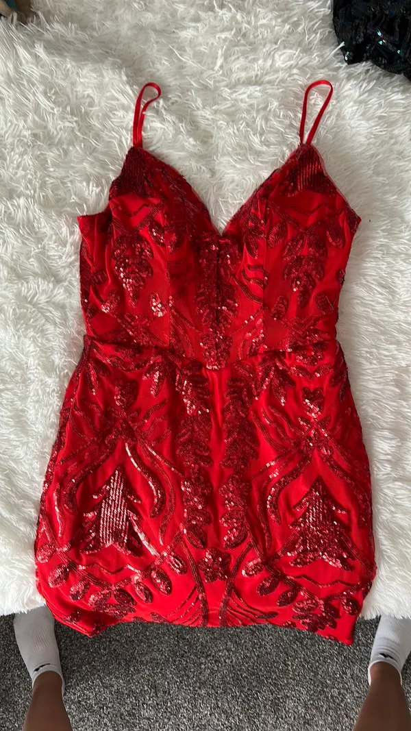 Red Homecoming Dress Size 8 - Image 3