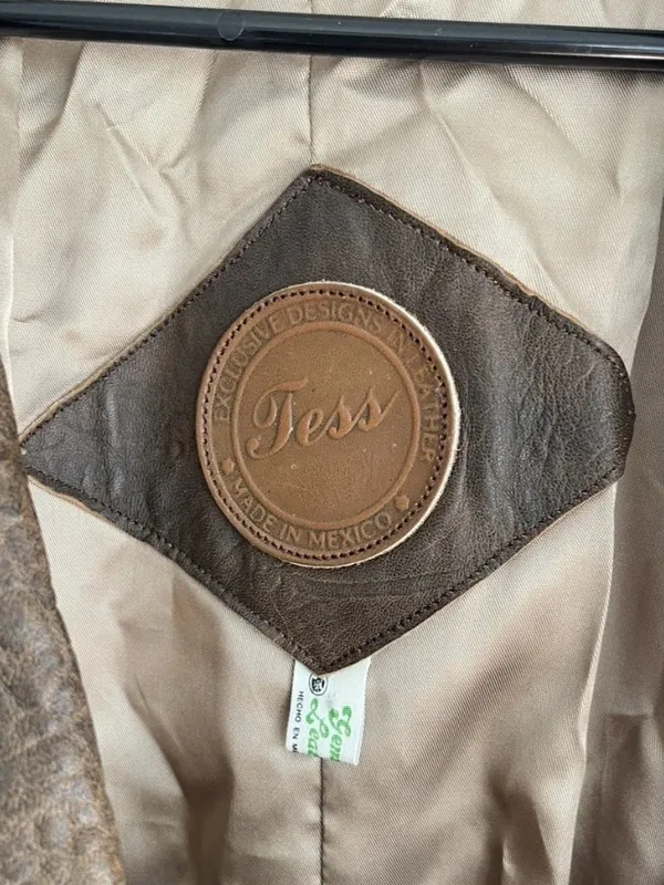 Vintage Jess Genuine Brown Leather Bomber Jacket Brown Mexico Made Women’s Sz M - Image 9