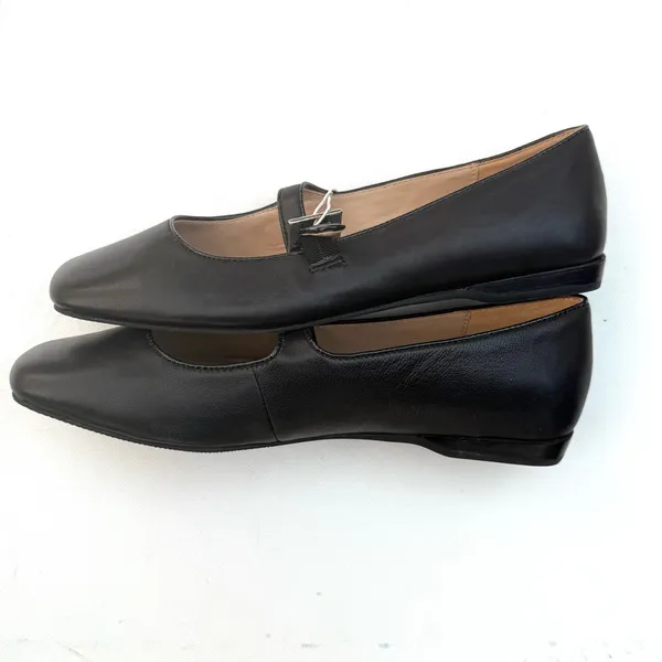 Silent D Womens Shoes Black Leather Mary Janes Bling Buckle Size 38 7/7.5 - Image 4