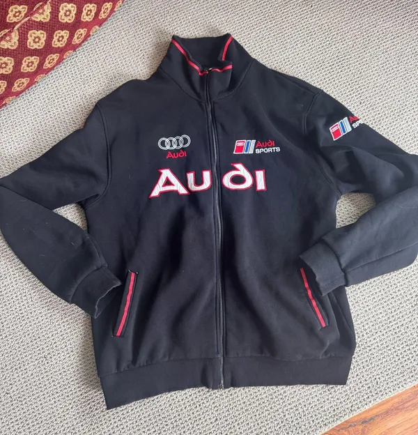 Audi Zip Up Sweatshirt Black Size L - Image 5