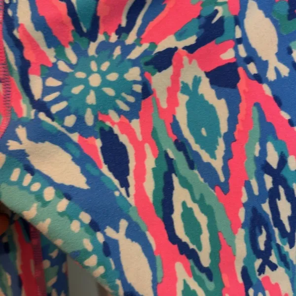 Lilly Pulitzer Luxletic Floral Weekender Leggings Tiki Pink And Light Blue Sz S - Image 8