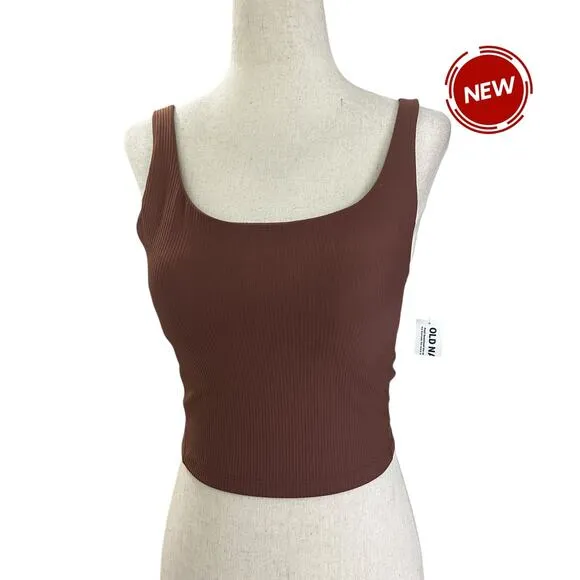 Old Navy Brown Padded Powersoft Light Support Sports Bra Women Small NWT | 54-24 - Image 2
