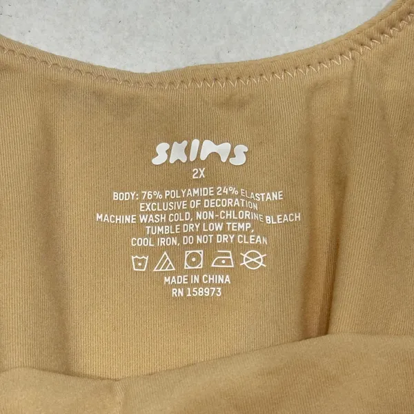 NEW SKIMS Slimming Tank Sand Square Neck Bodysuit Size 2X Minimalist‎ Capsule - Image 3