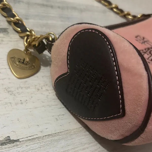 Vintage Juicy Couture Pink Suede Barrel Shoulder bag Y2K - Image 3
