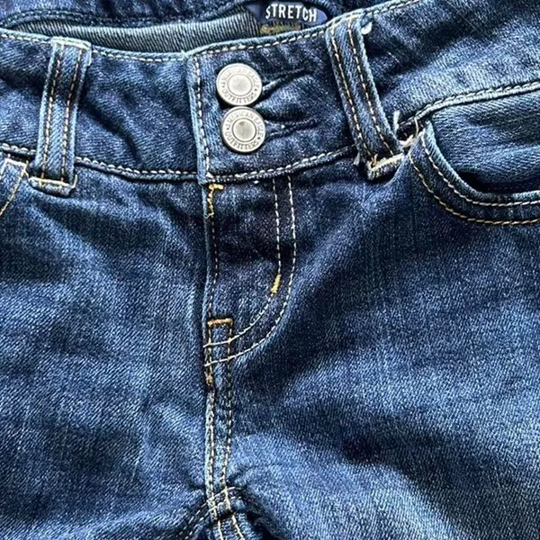 American Eagle Y2K Low Rise Artist Jeans | size 0 Raw Hem Indie Sleaze - Image 7