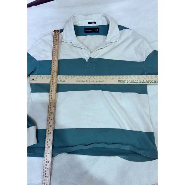 Abercrombie & Fitch Cropped Rugby Polo Women’s X Small Oversized Green And White - Image 6