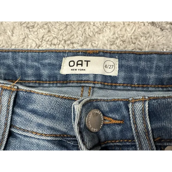 Oat New York Raw Hem Wide Leg Jeans Women's 4/ 27 - Image 3