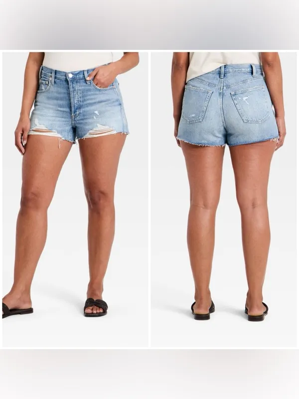 Universal Threads Mini Cut-Off High Rise Denim Shorts Women’s Size 16 - Image 2