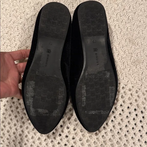 Birdies Women's Elegant Flats Black Velvet - The Heron 7/5 - Image 7