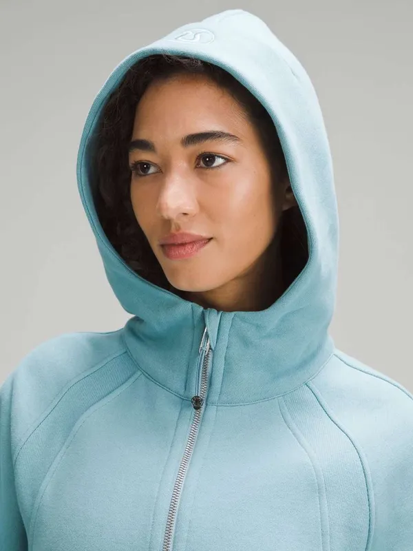 Lululemon Scuba Oversized Half‑Zip Hoodie Cropped Tidal Teal Activewear XS/S - Image 3
