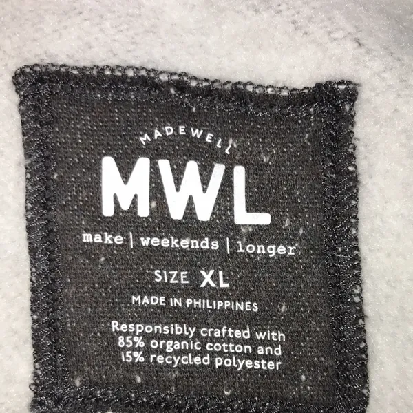 Madewell MWL Women’s Charcoal Gray White Speckled Knit Mock Neck Sweatshirt - Image 7