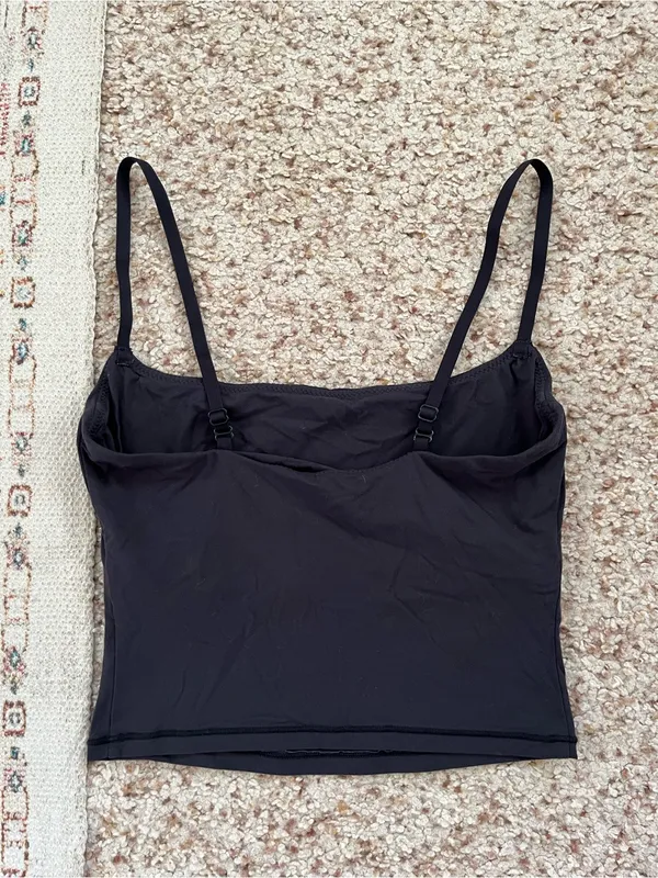 Skims Fits Everybody Cropped Cami, Black, XS - Image 3