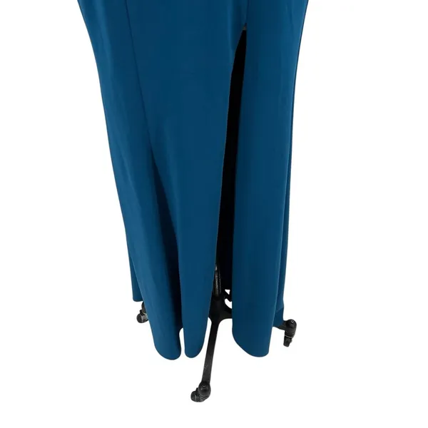 La Femme Blue Cut Out Side Slit Gown Dress Prom Formal Size‎ 4 - Image 5