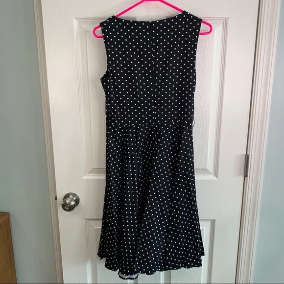 Grace Karin black & white polka‎ dot dress modest - Image 3