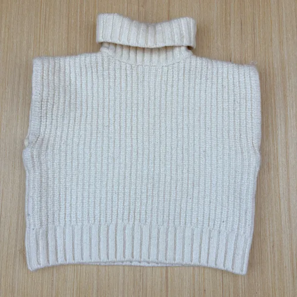 Staud Bette merino wool rib-knit cap sleeve turtleneck sweater size S small NEW - Image 13