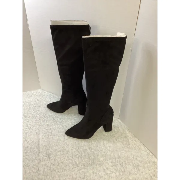 Franco‎ Sarto L-Katherine Black Tall Boots Pointed Toe Block Heel Women 10 W NEW - Image 4