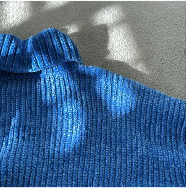 Altar'd State Blue Cropped Sweater - Image 5