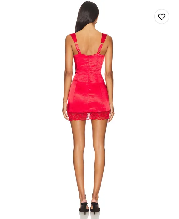 Claudelle Mini Dress in Red - Image 3