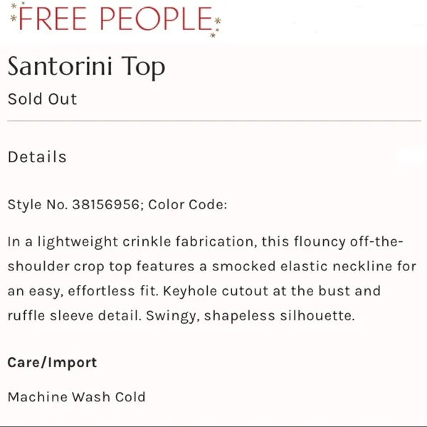 Free People OB474685 “Santorini” Off the Shoulder Sapphire Blue Top Size M - Image 12