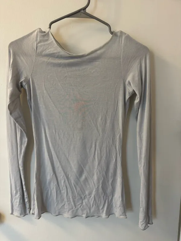 Skims sheer modal long sleeve boat neck top - Image 2