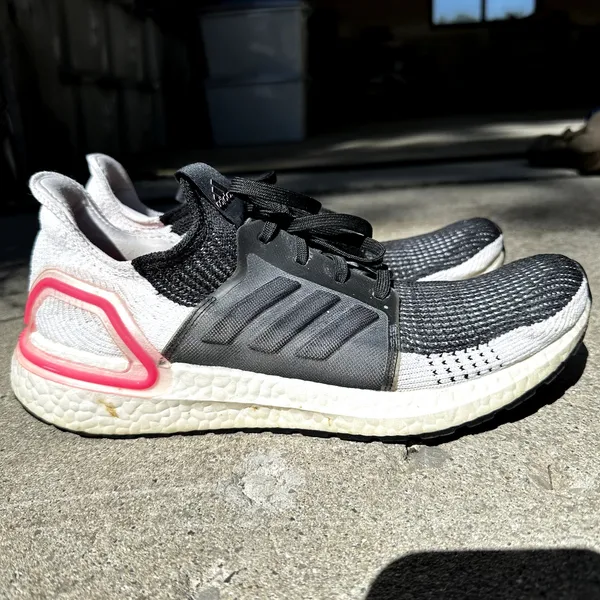 Adidas Ultraboost 19 Running Shoes Athletic Active Knitted Pink Black White 11 - Image 3