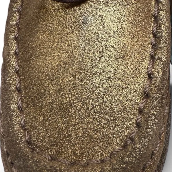 Scruples Lace Up Ankle Boot Moc-toe Metallic Distressed Bronze Gold Western Sz 8 - Image 9
