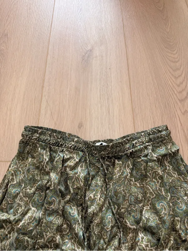 Free People Green Paisley Drawstring Maxi Skirt - Image 5