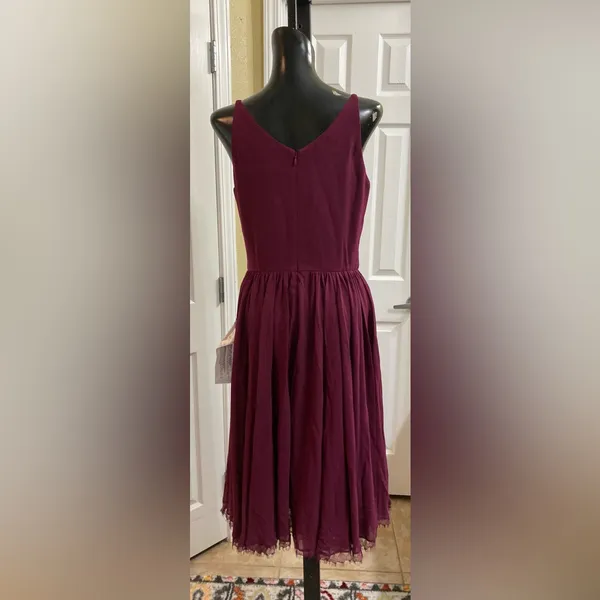 NWT Dress the Population Alicia Dress Burgundy – Size Medium - Image 4