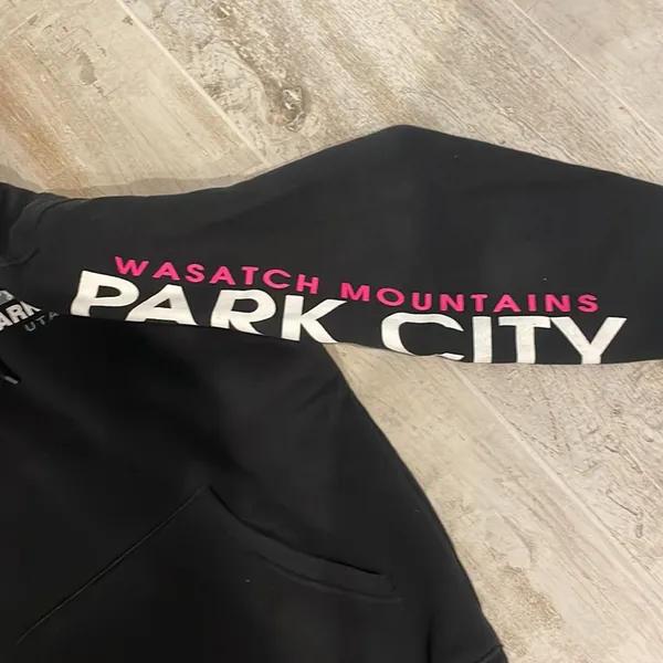 Park City Black Hooded Jansport Sweatshirt - Image 3