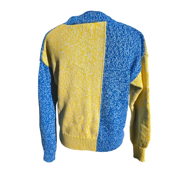 Anthropologie Chinti & Parker Colourblocked‎ Jumper Sweater Blue Yellow Small - Image 7