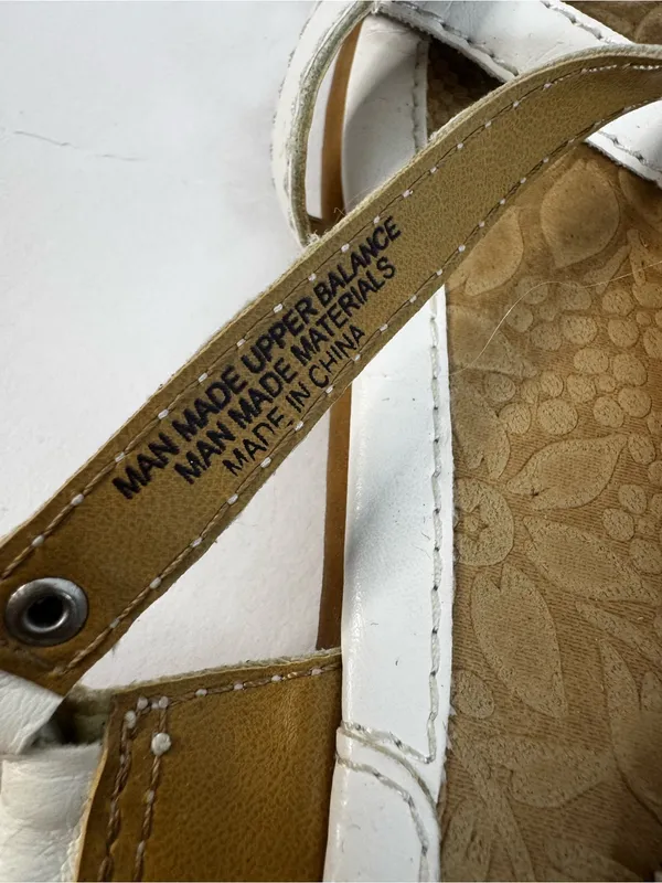 Born concept Women's White Strappy Sandals - Image 6