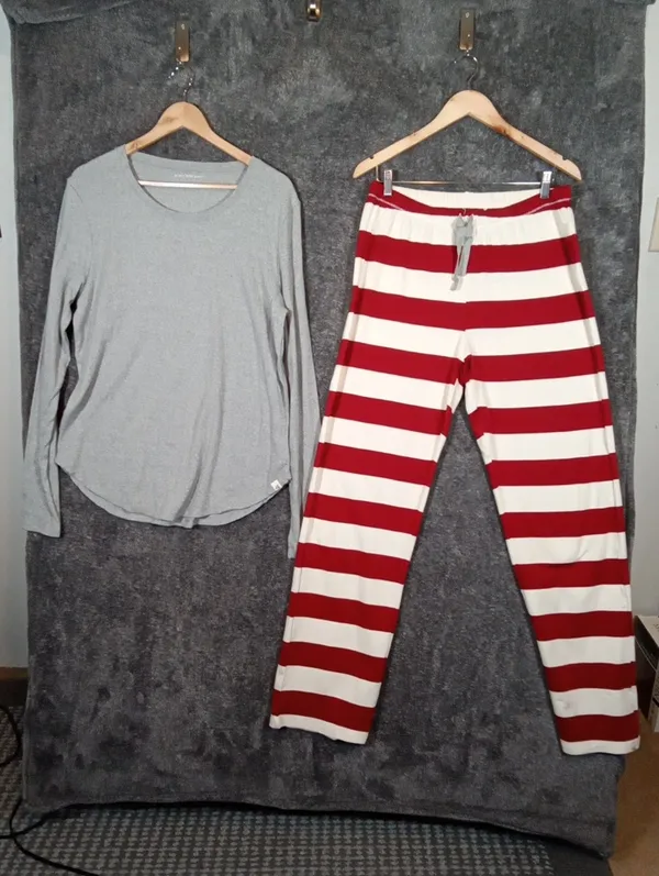Burts Bees Baby Womens Set Pajamas Organic Cotton Lounge Comfy Size Large - Image 2