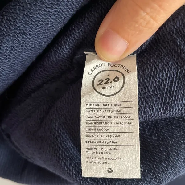 ALLBIRDS Women's The R&R Hoodie Organic Pima Cotton in True Navy Blue Size S NWT - Image 13