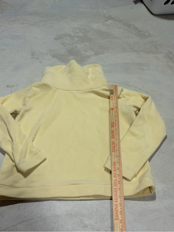 Dudley Stephens Cozy Women's butter yellow Pullover Sweater fleece large - Image 3