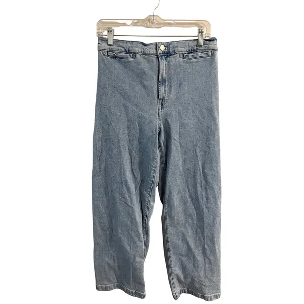 Madewell The Emmett Wide Leg Crop Jean: Welt Pocket Edition Womens 28 Blue NO604 - Image 2