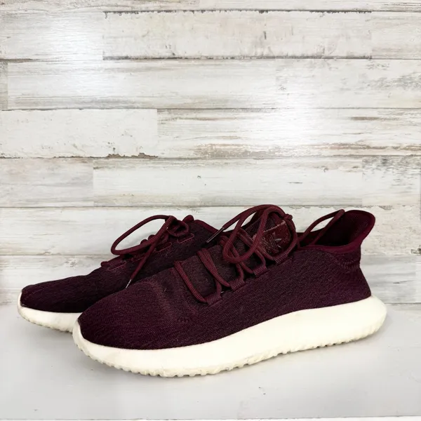 Adidas Women‎ Size 7 Tubular Shadow Maroon Running Sneakers Athletic Casual - Image 3