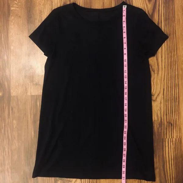 Faux Suede Black tshirt dress - Image 5