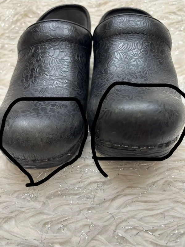 Dansko Black Floral-Embossed Women’s Leather Professional‎ Clogs Size 36 - Image 13