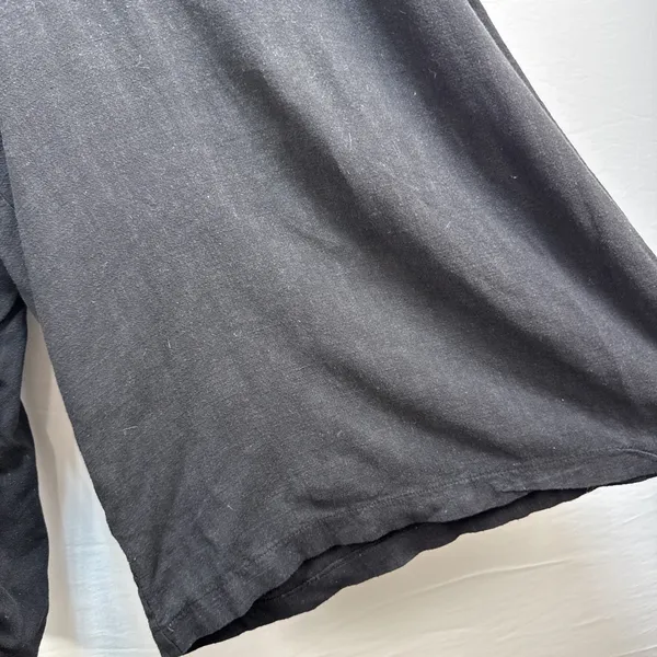 Natural Life Avery Wide Leg Jumpsuit Size‎ L/XL Black Linen Rayon Short Sleeve - Image 4