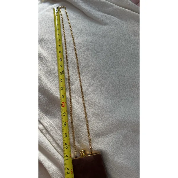 Inge Christopher Purse Clutch Crossbody Bag Small Faux Suede Gold Chain - Image 7