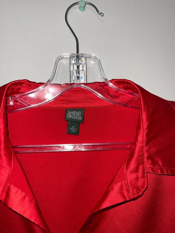 Wild Fable Red Satin Blouse - Image 3