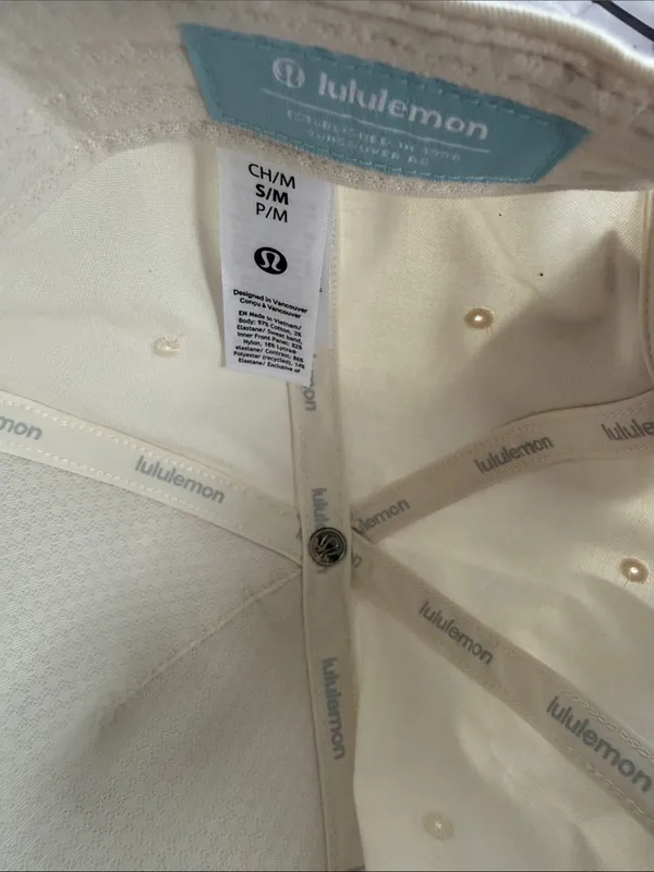 lululemon athletica Cream and Light Teal Embroidered Baseball Cap - Image 8