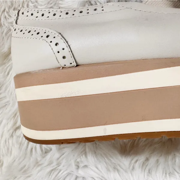 DOLCE VITA Jhenee Platform Loafer Sneakers Size 7.5 Beige Cream Slip On Casual‎ - Image 14