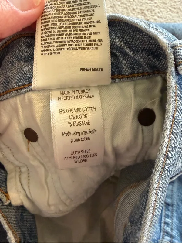 AGOLDE Women’s Size 28 Light Wash High Rise Straight Leg Jeans - Image 5