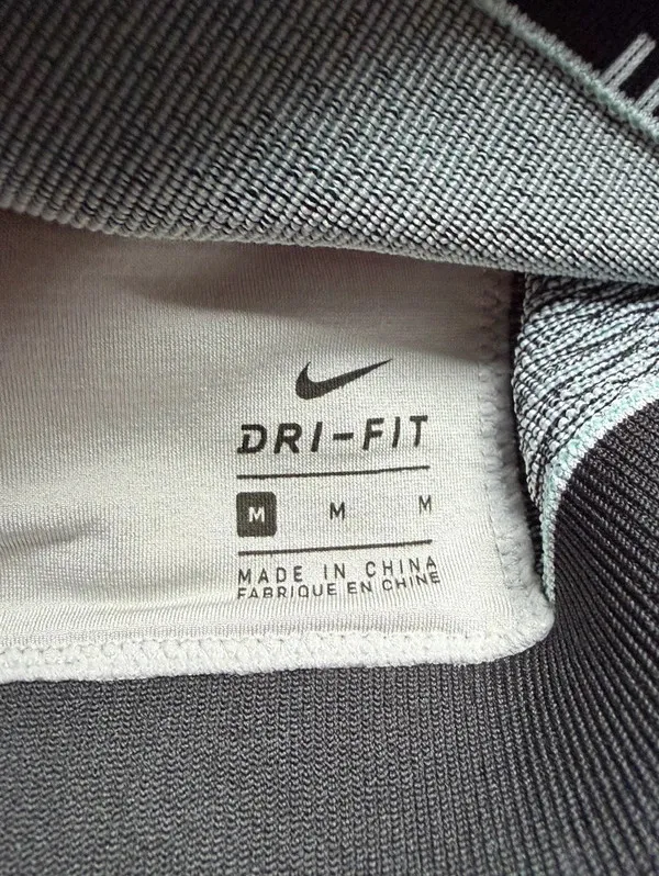Nike Dri-FIT Seamless Racerback Sports Bra Gray Green Size M - Image 2