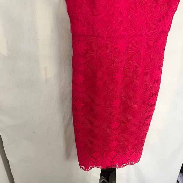 Anthropologie Maeve Camari Red Lace Column Dress - Image 5
