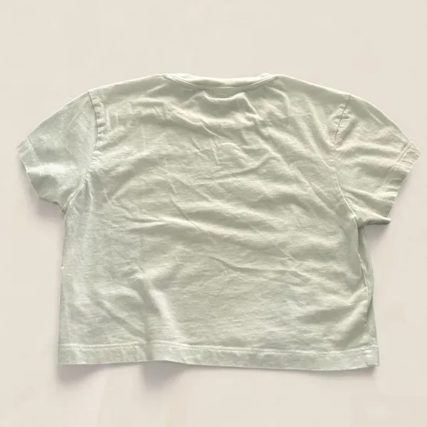 KITH cropped white logo baby tee | small - Image 2